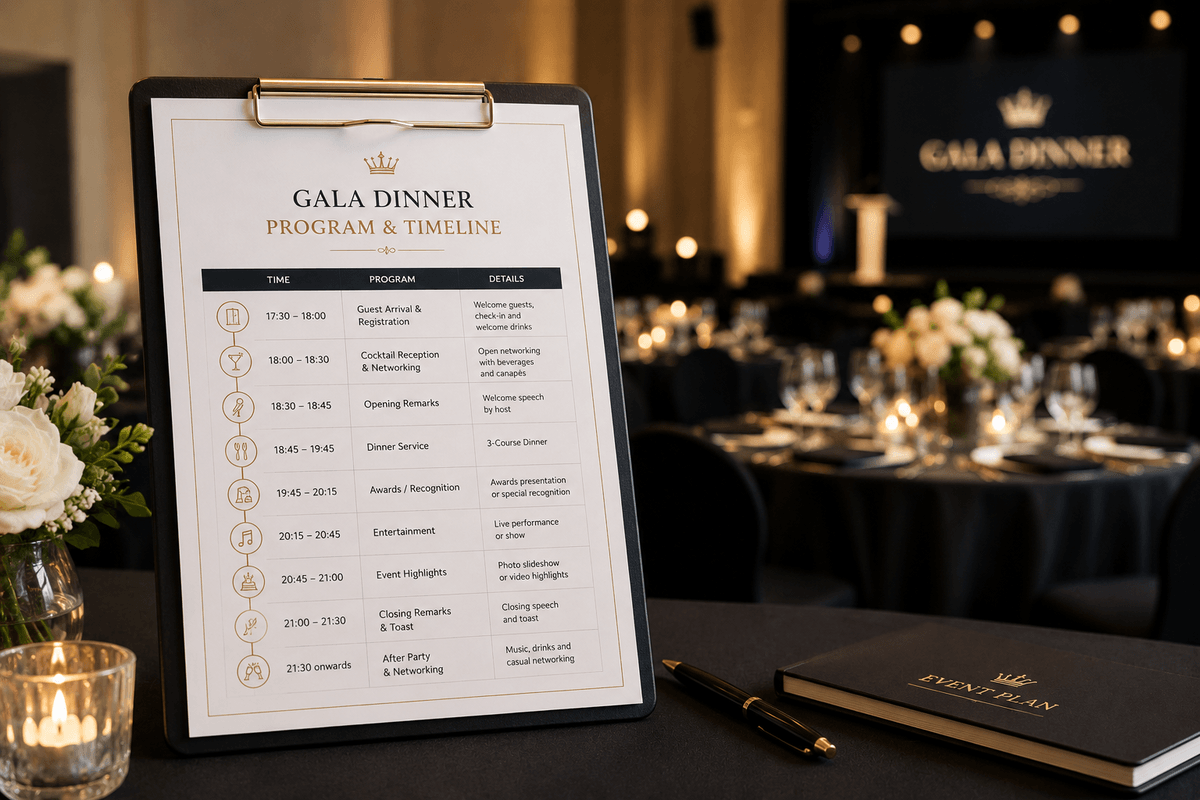 Gala Dinner Planning Tips for a Smooth and Elegant Event Night.